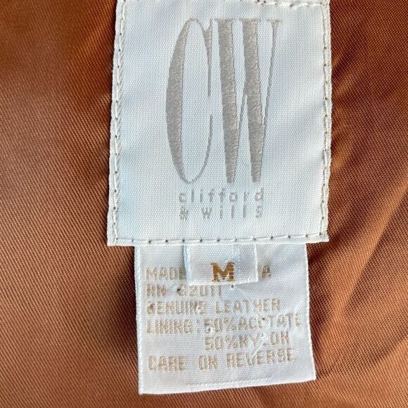 CLifford & Willis Leather Dress Vest Size M EUC - Picture 9 of 9